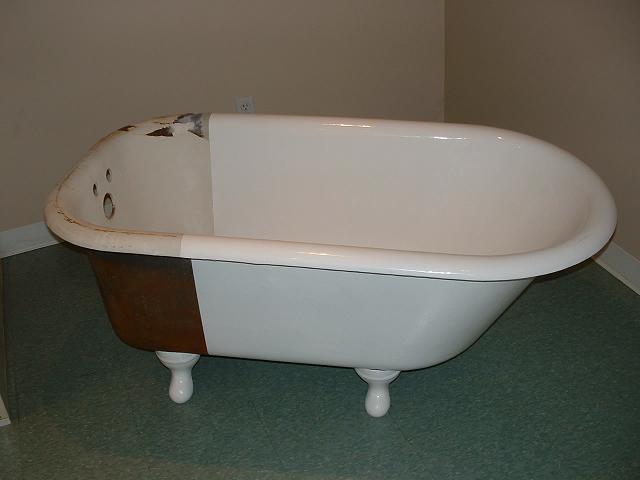 A bathtub after resurfacing