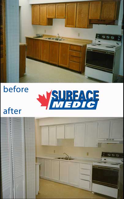 A kitchen after resurfacing